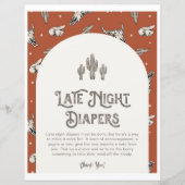 Gedrukt 8x10 Western Late Nachtluiers Teken (Voorkant)