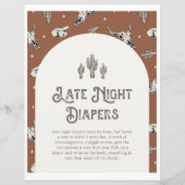 Gedrukt 8x10 Western Late Night Luiers Bord (Voorkant)