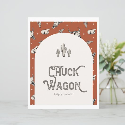 Gedrukt 8x10 Wild West Chuck Wagon teken (Staand voorkant)