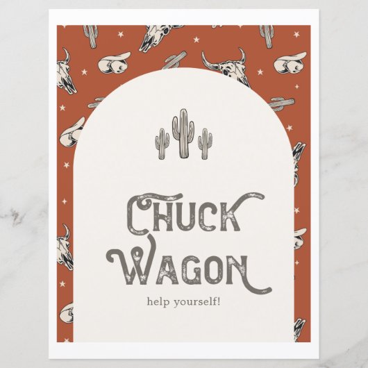 Gedrukt 8x10 Wild West Chuck Wagon teken (Voorkant)