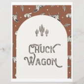 Gedrukt 8x10 Wild West Chuck Wagon teken (Voorkant)