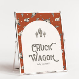 Gedrukt 8x10 Wild West Chuck Wagon teken