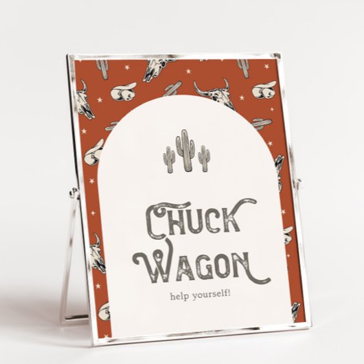 Gedrukt 8x10 Wild West Chuck Wagon teken