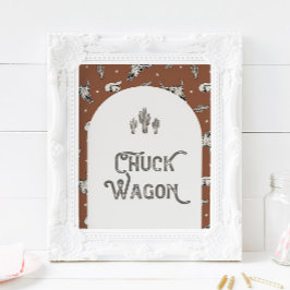Gedrukt 8x10 Wild West Chuck Wagon teken