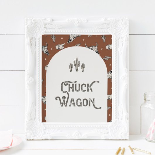 Gedrukt 8x10 Wild West Chuck Wagon teken