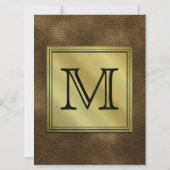 Gedrukt aangepast Afbeelding monogram. Bruin. Kaart (Achterkant)
