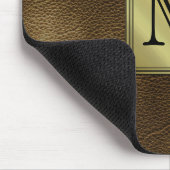 Gedrukt aangepast Afbeelding monogram. Bruin. Muismat (Hoek)