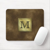 Gedrukt aangepast Afbeelding monogram. Bruin. Muismat (Met muis)