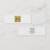 Gedrukt afbeelding van een aangepast monogram. mini visitekaartje (Voorkant / Achterkant)