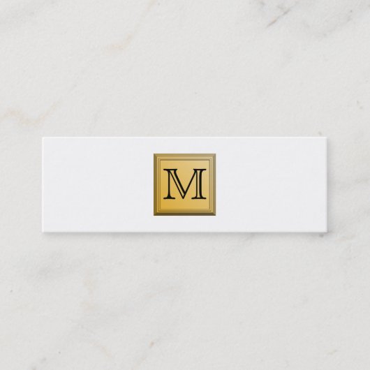 Gedrukt afbeelding van een aangepast monogram. mini visitekaartje (Voorkant)