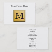 Gedrukt afbeelding van een aangepast monogram. visitekaartje (Voorkant / Achterkant)