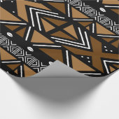 Gedrukt Afrikaans Bogolan cadeaupapier (Hoek)