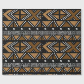 Gedrukt Afrikaans Bogolan cadeaupapier (Vlak)