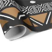 Gedrukt Afrikaans Bogolan cadeaupapier (Rol Hoek)