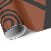 Gedrukt Afrikaans Bogolan cadeaupapier (Rol Hoek)