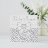 Gedrukt Baby shower met Glitter Zebra Print & Blin Kaart (Staand voorkant)
