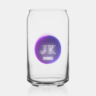 Gedrukt blik glas JK 2022 roze Paarse Logo