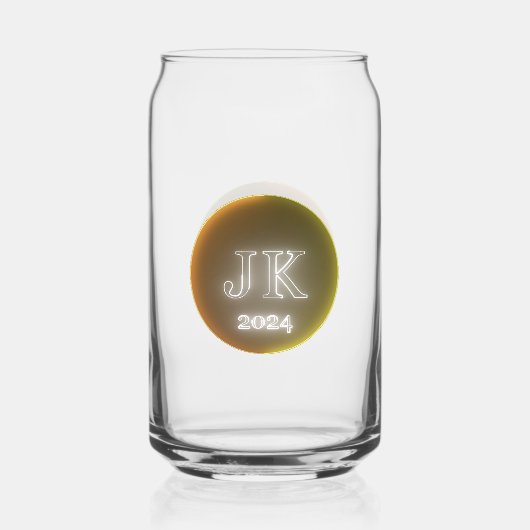 Gedrukt blik Glas JK 2024 Sinaasappel Geel Logo (Voorkant)