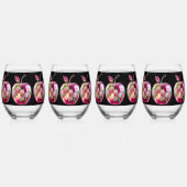 Gedrukt blikglas wijnglas zonder voet (Voorkant)