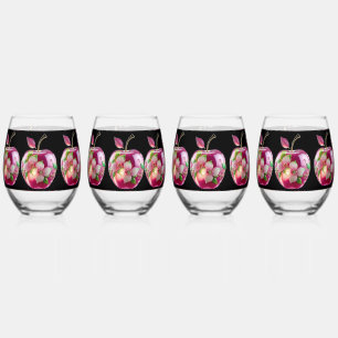 Gedrukt blikglas wijnglas zonder voet