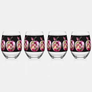 Gedrukt blikglas wijnglas zonder voet