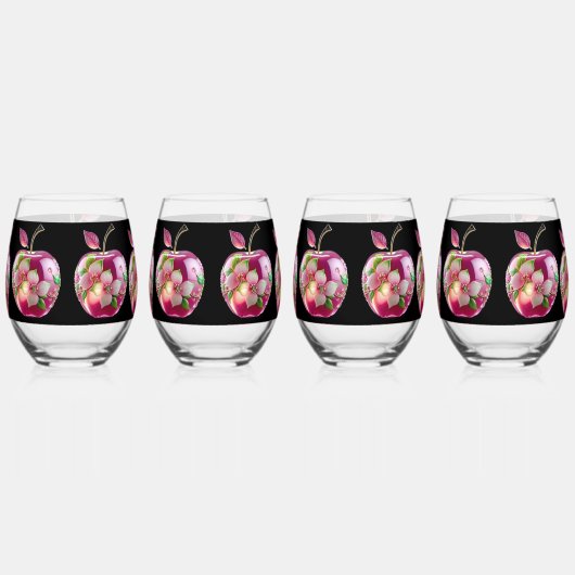 Gedrukt blikglas wijnglas zonder voet (Rechts)