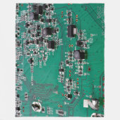 GEDRUKT CIRCUIT BOARD FLEECE DEKEN (Voorkant)