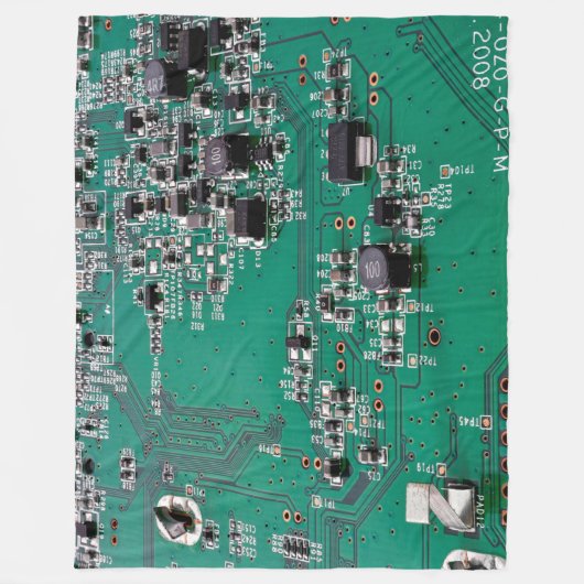 GEDRUKT CIRCUIT BOARD FLEECE DEKEN (Voorkant)