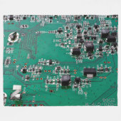 GEDRUKT CIRCUIT BOARD FLEECE DEKEN (Voorkant (Horizontaal))