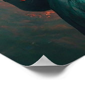 Gedrukt Dakloos man in de moderne elektronische we Poster (Hoek)