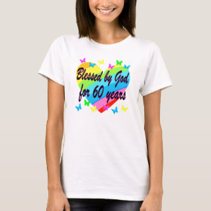 GEDRUKT DOOR GOD VOOR 60 JAAR HARDONTWERP T-SHIRT