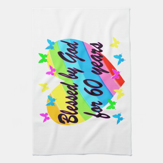 GEDRUKT DOOR GOD VOOR 60 JAAR HARDONTWERP THEEDOEK (Verticaal)