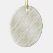 Gedrukt edellichtbeige en wit keramisch ornament (Rechts)