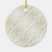 Gedrukt edellichtbeige en wit keramisch ornament (Voorkant)