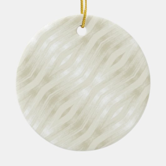 Gedrukt edellichtbeige en wit keramisch ornament (Voorkant)