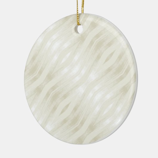 Gedrukt edellichtbeige en wit keramisch ornament (Links)