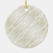 Gedrukt edellichtbeige en wit keramisch ornament (Achterkant)