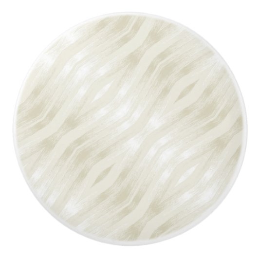 Gedrukt edellichtbeige en wit keramische knop (Voorkant)