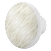 Gedrukt edellichtbeige en wit keramische knop (Rechts)