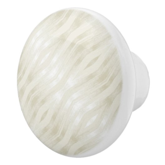 Gedrukt edellichtbeige en wit keramische knop (Rechts)