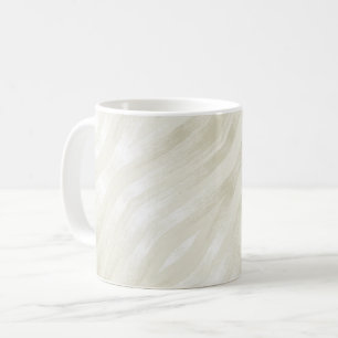 Gedrukt edellichtbeige en wit koffiemok