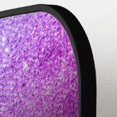 gedrukt effect Lichtgevend paars groen monogram Pickleball Paddle (Links Detail)