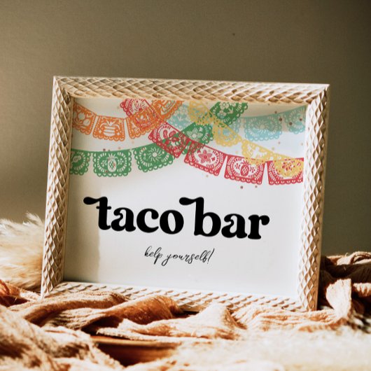 Gedrukt Fiesta Taco Bar Bord