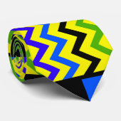 Gedrukt Geel-Afrikaans Kente Cloth Stropdas (Opgerold)