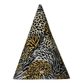 Gedrukt gemengd dier zebra luipaard tijger gemengd feesthoedjes (Rechts)
