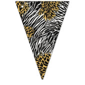 Gedrukt gemengd dier zebra luipaard tijger gemengd vlaggetjes (Tweede vlag)