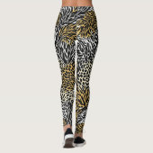 Gedrukt gemengd dier zebra luipaard tijger leggings (Achterkant)