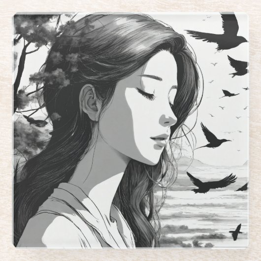 Gedrukt Glazen Onderzetter (Voorkant)