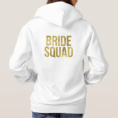 Gedrukt Goud "Bruid Squad" Bruidsmeisjes Hoodie (Achterkant)