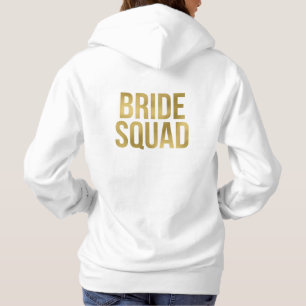 Gedrukt Goud "Bruid Squad" Bruidsmeisjes Hoodie